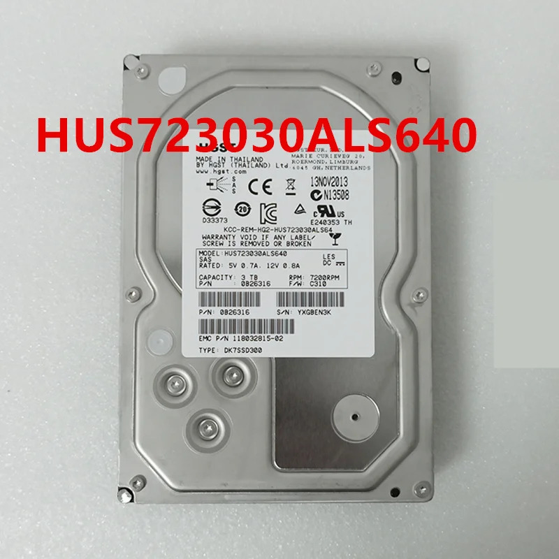 HGST 3TB SAS 3.5 7200RPM 64MB 데스크탑 HDD HUS723030ALS640거새 원본 하드