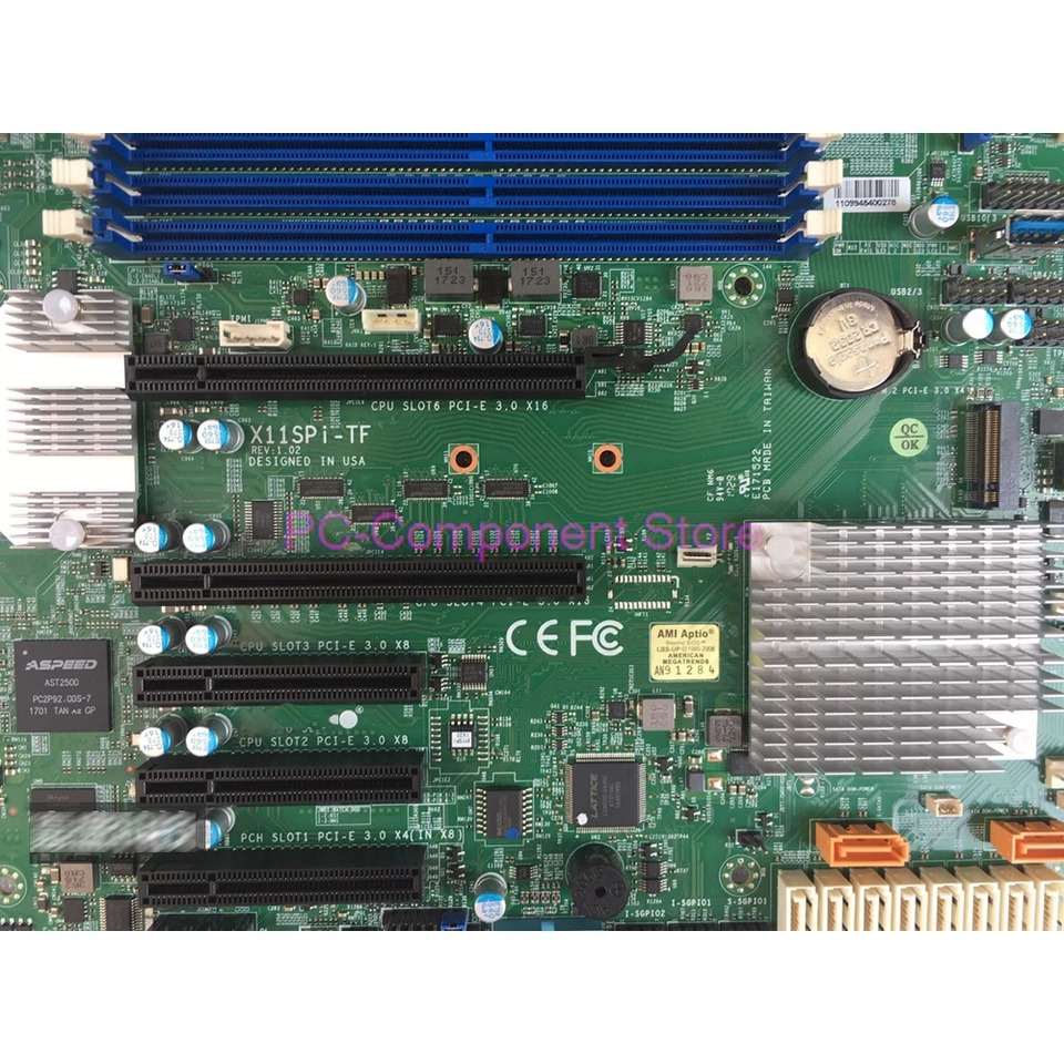 Supermicro 단일 채널 서버 마더보드듀얼 10G 이더넷 포트 C622 칩 M.2 IPMI LGA3647 X11SPi-TF