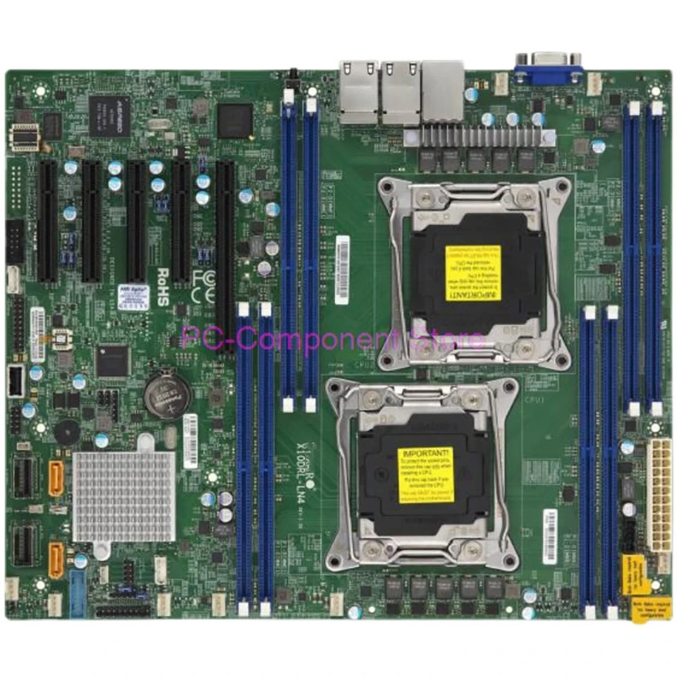 슈퍼마이크로 듀얼 채널 서버마더보드 쿼드 1GbE LAN IPMI 2011 핀 C612 X10DRL-LN4