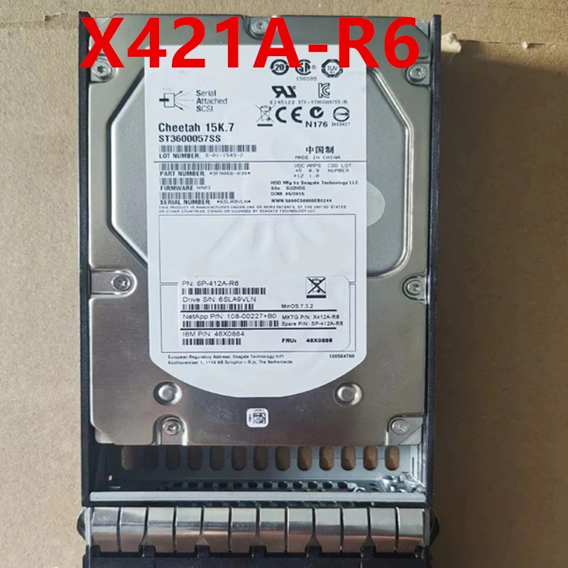 NETAPP SAS오리지널 하드 X421A-R6 SP-X421A-R6 서버 HDD 10000RPM 32MB