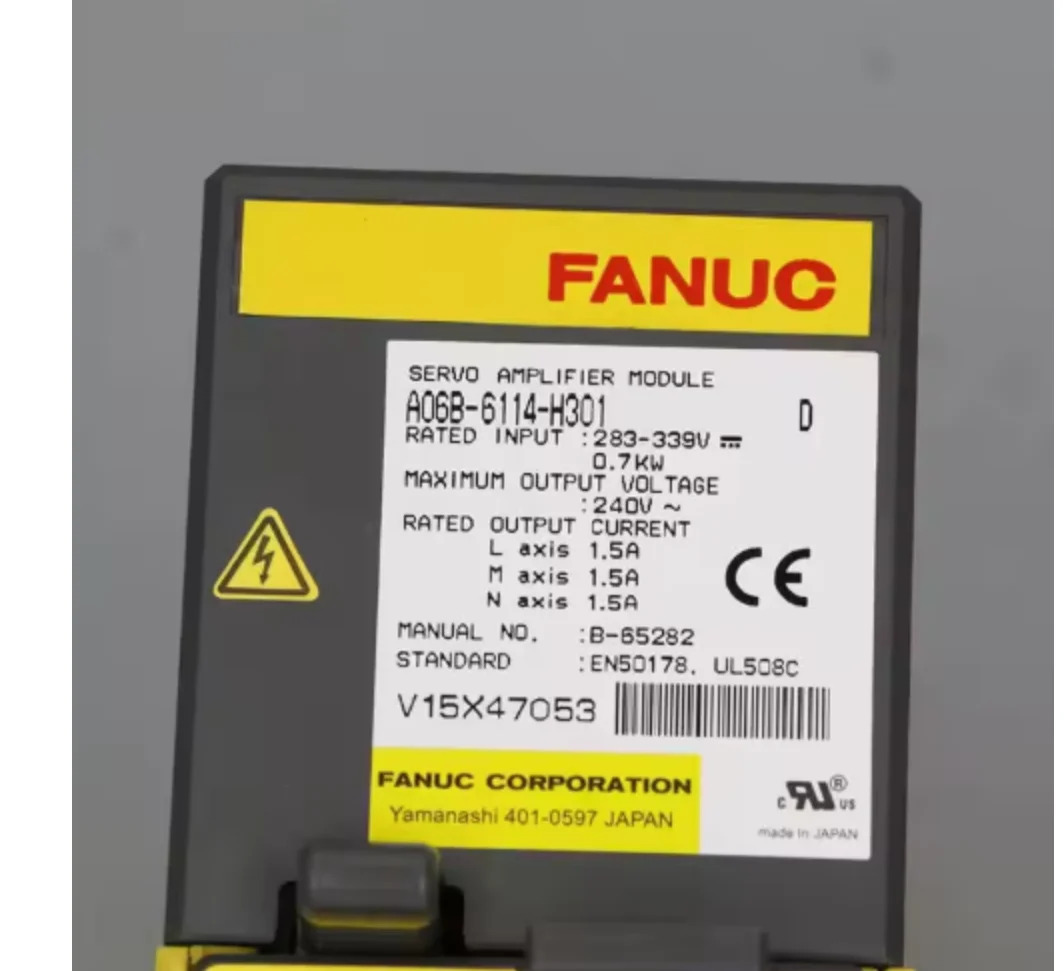 A06B-6114-H301 Fanuc 서보 드라이브 증폭기 12개월 A06B 6114 H301