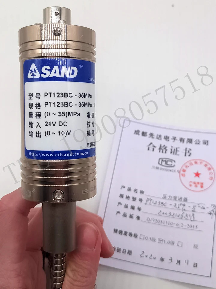 청두 Xianda 용융 압력센서 PT123BC-35MPA-1/2 인치-20-150/470 신