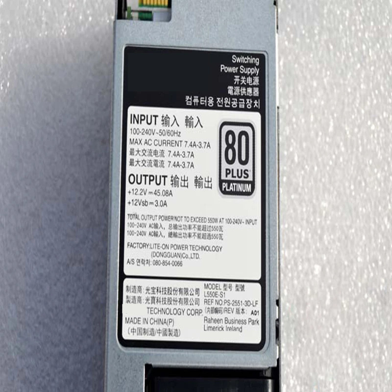 Dell R430 R330 R340 R440 DS1500 550W 전원공급장치 L550E-S1 D550E-S1 0034X1 0X185V NCNFF 06V43G새 PSU