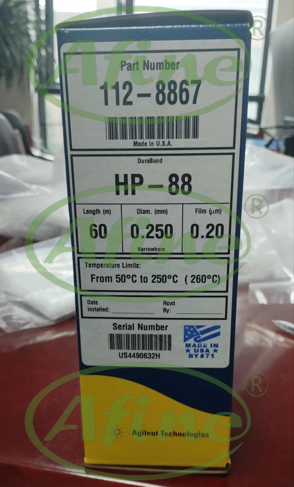 AFINE Agilent J W 크빈티지토그래피 컬럼 hp호환-88 112-8867 60m 0.25mm 0.20m 7 인치 랙