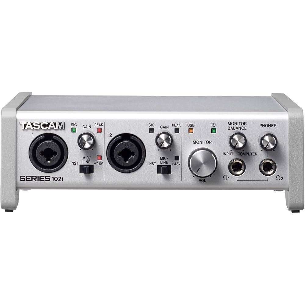 Tascam SERIES 102i 10인치/2아웃 USB 오디오 인터페이스, 작곡, 팟캐스트, 녹음, 실버를 위한 DAW 녹음 소프트웨어 SERIES 208i - 상품 이미지