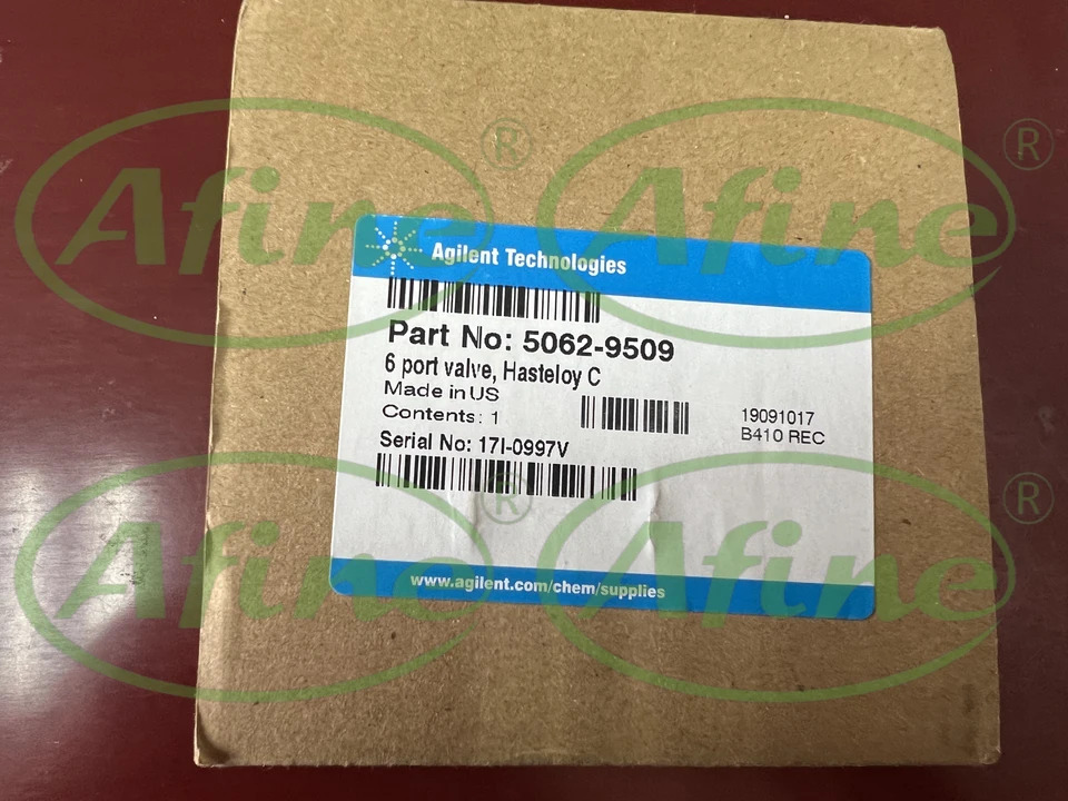 AFINE Agilent 5062-9509 액체 샘플링 Hastelloy 6 포트 교체 밸브 400 psi/225 C
