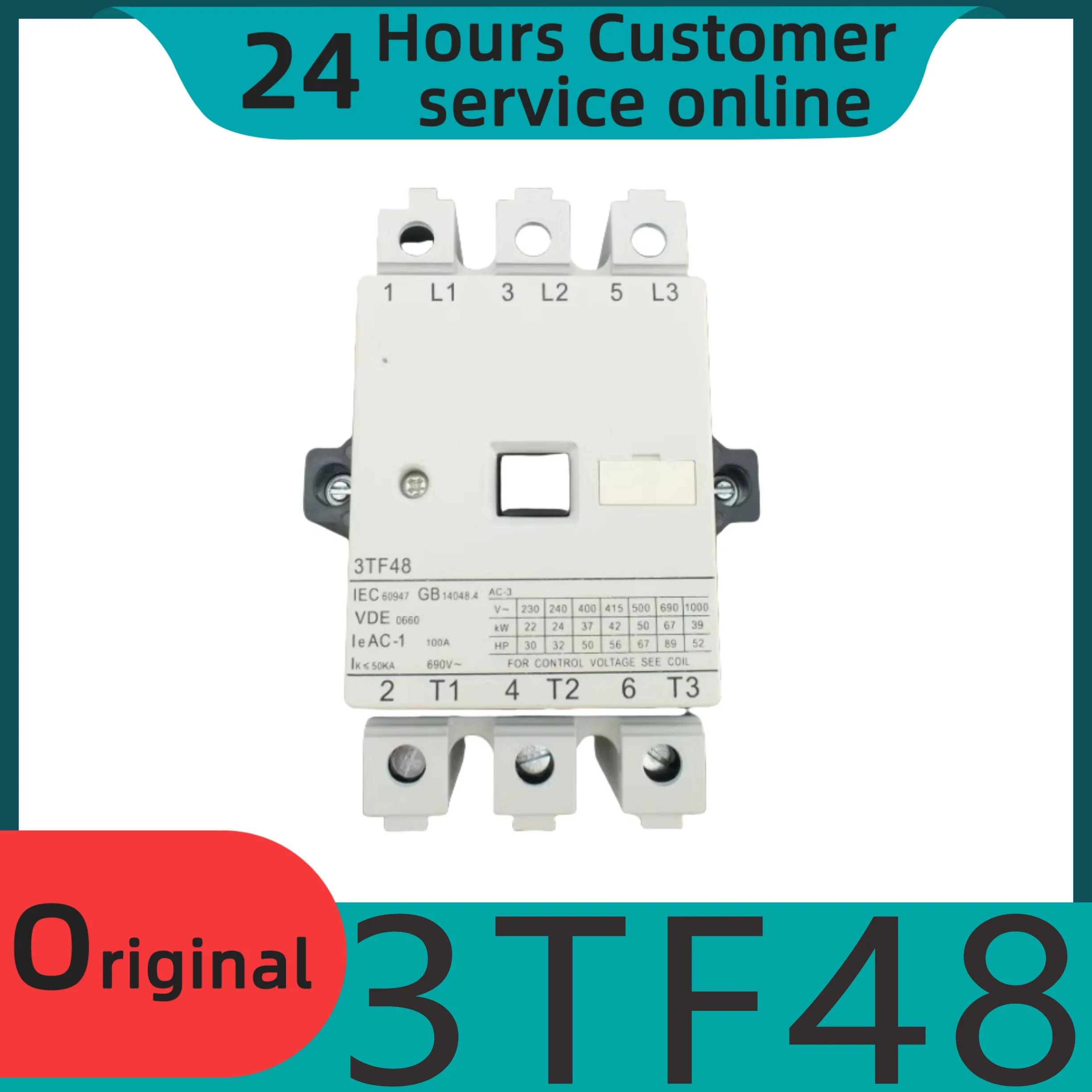 오리지널 AC 접촉기 3TF48 AC220V 100A 3TF4822-0XM0 110V 신