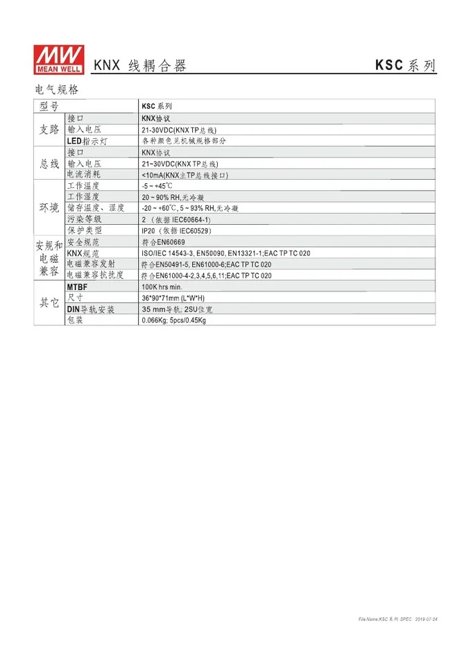 TWM KSC-01L KNX TP 라커플러 리피터 조명 빌딩 자동화 KSC-01
