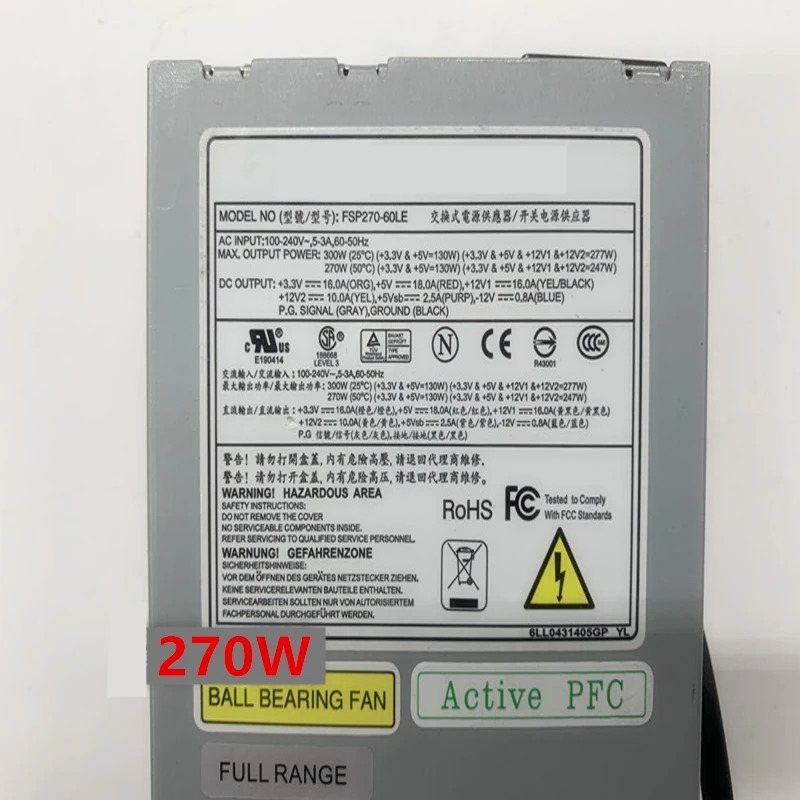 FSPPSU 소형 1U 270W 전원공급장치 FSP270-60LE 신