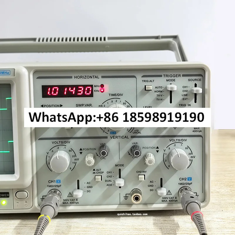 MOS 620CF 아날로그 오실로스코프 대역폭 20M 듀얼 트레이스 채널6비트 주파수 측정기 포함
