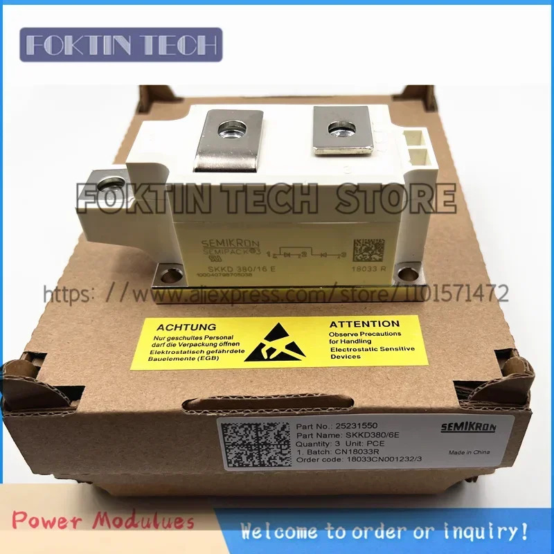 DIOBE 모듈 SKKD380-16 SKKD380/16 IGBT 380A 1600V SKKD 380/16 세미 팩 3 정류기 SKKD38016 SKK D380/16 SK KD38