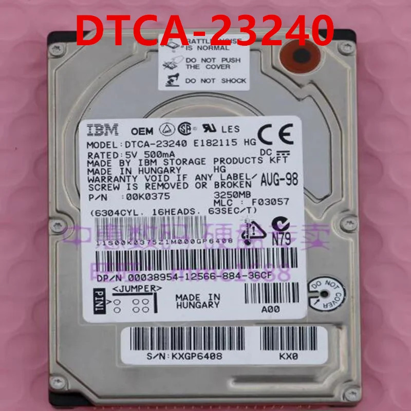 IBM DTCA-23240 DPRA-20810 DKLA-24090 리퍼 하드 3.25GB 810MB 4GB IDE 2.5 인치 5400RPM 노트북 HDD