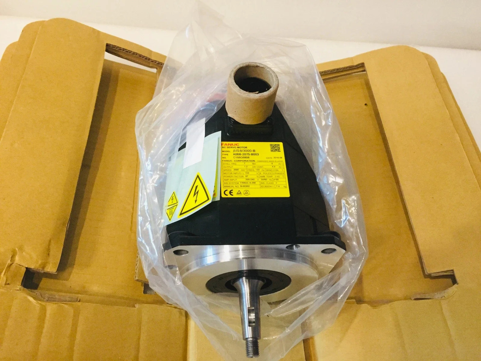 A06B-2075-B003 Fanuc AC 서보모터 12개월 A06B 2075 B003