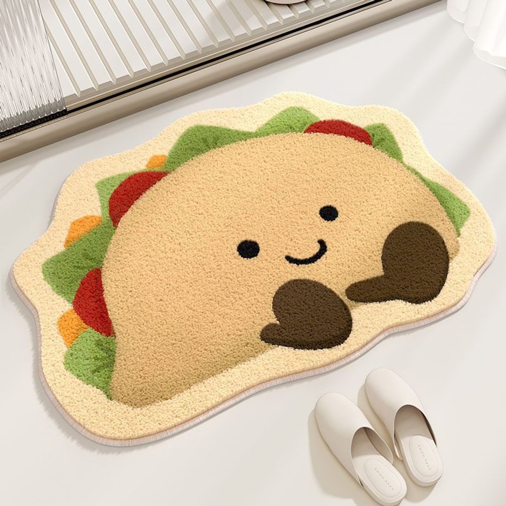 크루아상 빵모양 발매트 욕실 현관 침실 러그 흡수 매트 인테리어 크로와상 40x60cm - 상세 이미지 2
