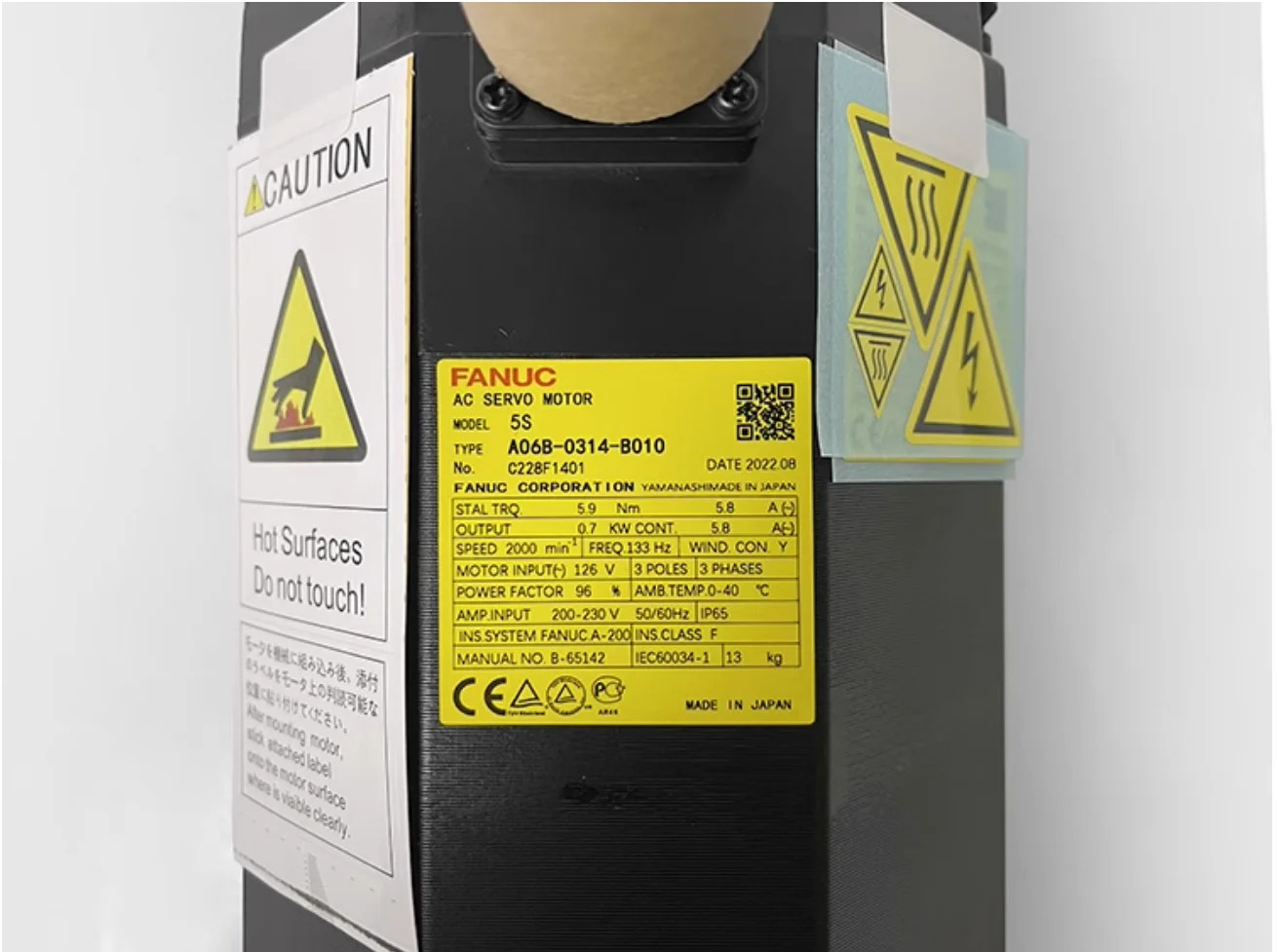 A06B-0314-B010 Fanuc AC 서보모터 12개월 A06B 0314 B010