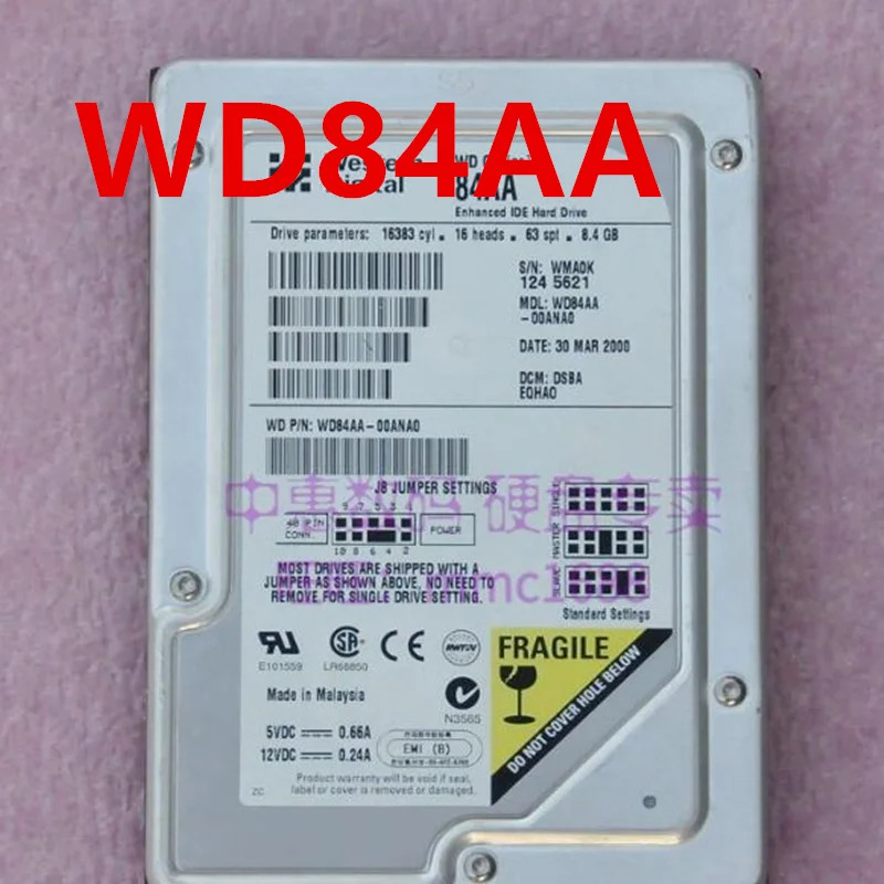 WD Ciar 31200 오리지널 하드 WDAC31200-00F WD84AA 데스크탑 HDD 1.2GB 8.4GB IDE 3.5 인치 5400RPM 2MB