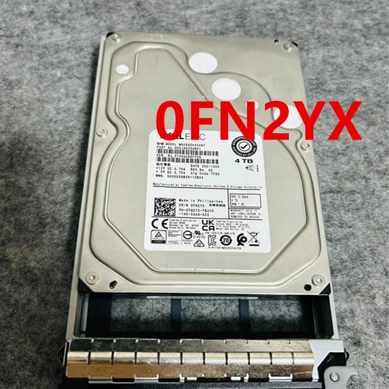 DELL 4TB SAS 3.5 7200RPM 128MB 하드 드라이브 FN2YX 0FN2YX MG08SDA400NY거새 원본
