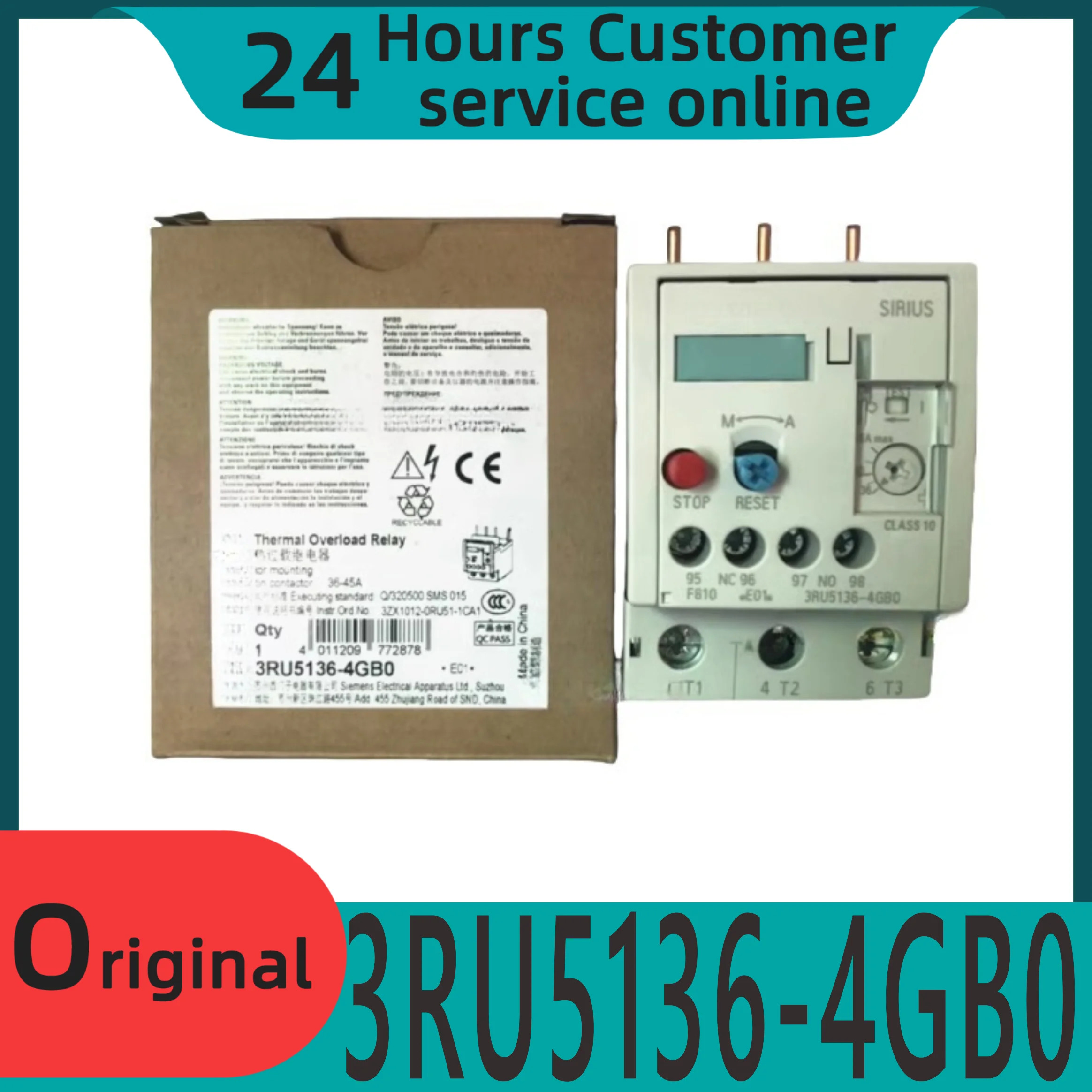 오리지널 서브 열 과부하 릴레이 3RU5136-4GB0 36-45A 3RU5136-4HB0