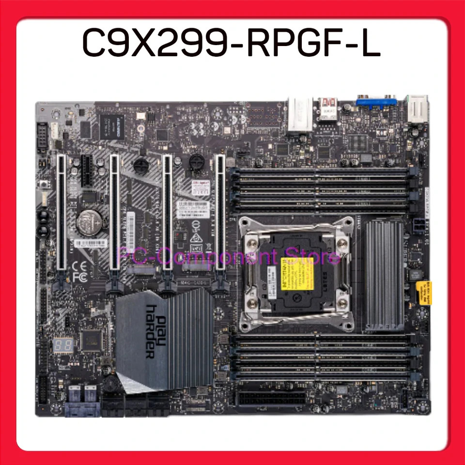 슈퍼마이크로 서버 마더보드 코어 x 4 웨이 GPU 딥 러닝 C9X299-RPGF-L X299 LGA2066 지지대