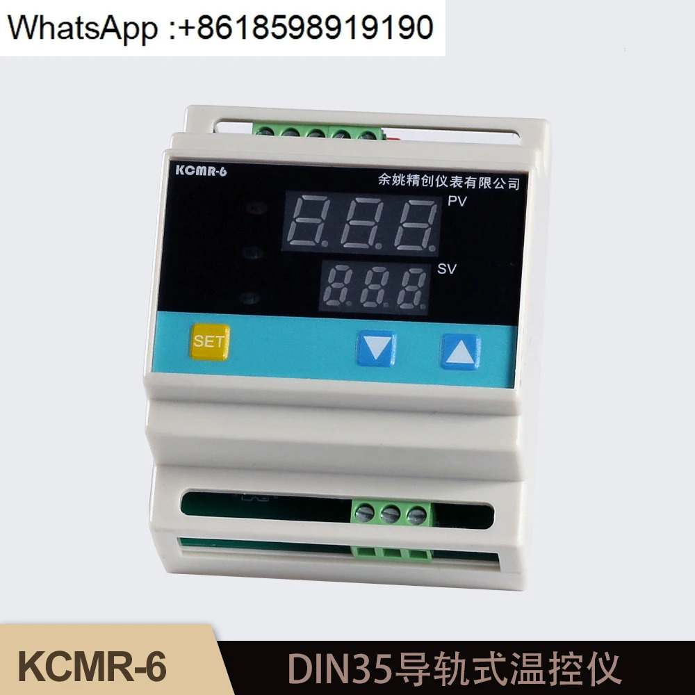 Haoyi KCMR-6 PT100 레일 마운트 디지털 PID 온도 조절기 K 컨트롤러 DIN35