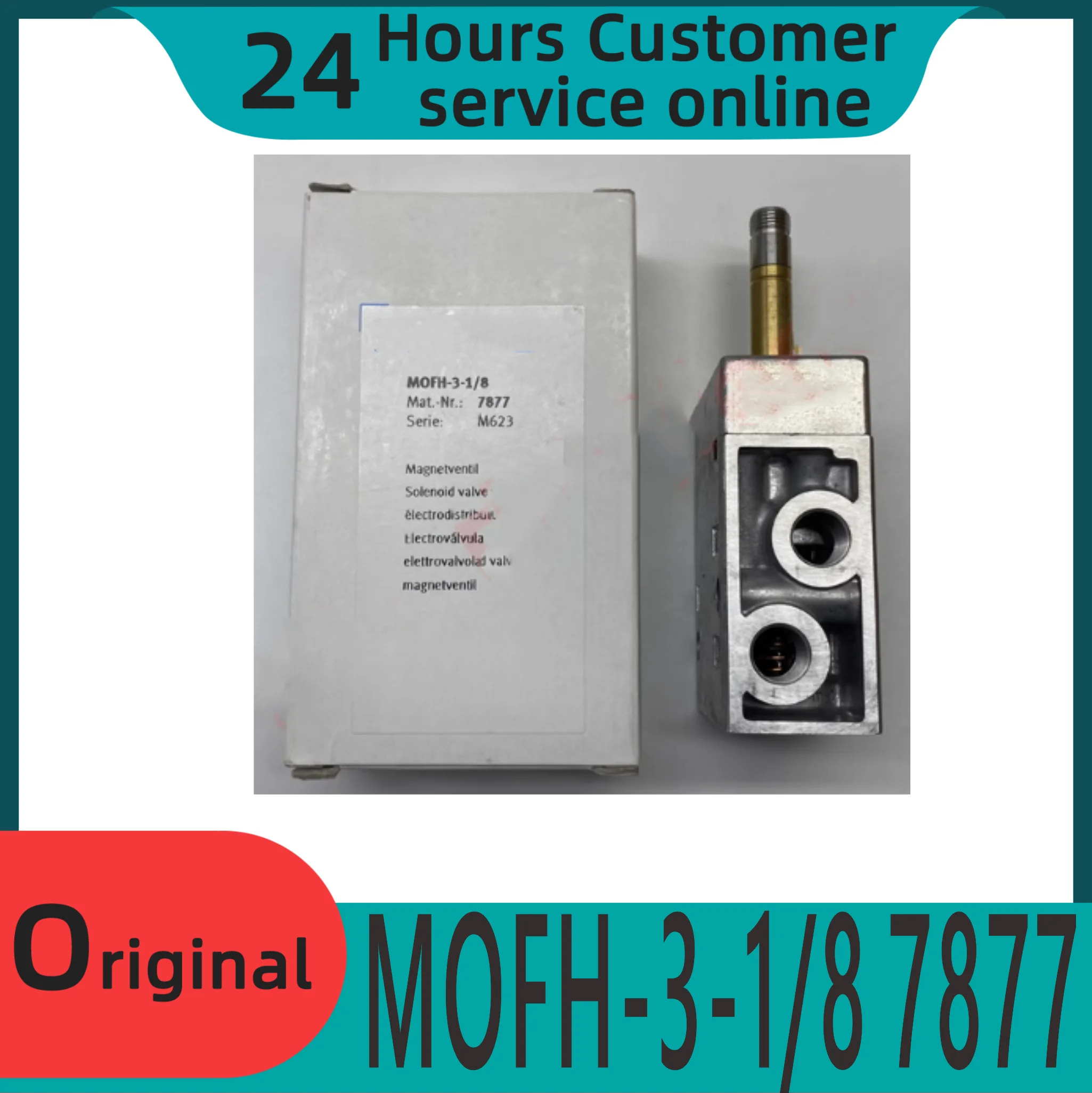 오리지널 솔레노이드 밸브 MOFH-3-M5 4543 MOFH-3-1/8 7877 2위치 3상시 열림