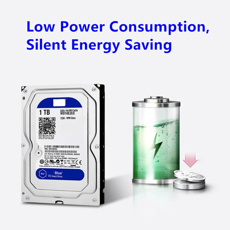 WD10EZEX데스크탑 하드 드라이브내장 WD Blue 1TB 3.5 SATA 6 Gb/s 64MB 7200RPM새 원본 HDD