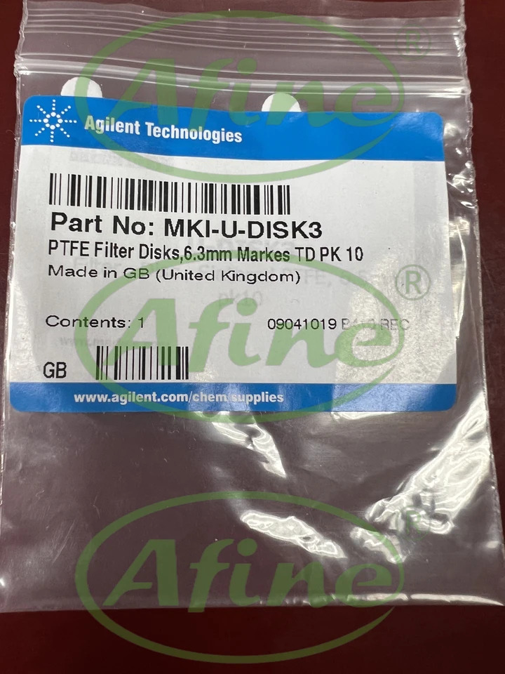 AFINE Agilent 열 탈착 용품 GC MKI-U-DISK3 PTFE 필터 6.m TD 마크 Unity 10/pk