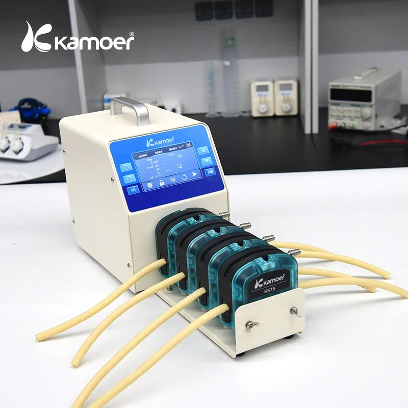 Kamoer AIP 펌프 헤드 다제어 모드 지능형 대용량 유량 염화 철 연동 4 또는 5 220V