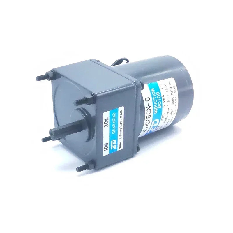 ZD AC 유도 전동기 25W 220V 4IK25GN-C-4GN7.5K 고정 속도 모터