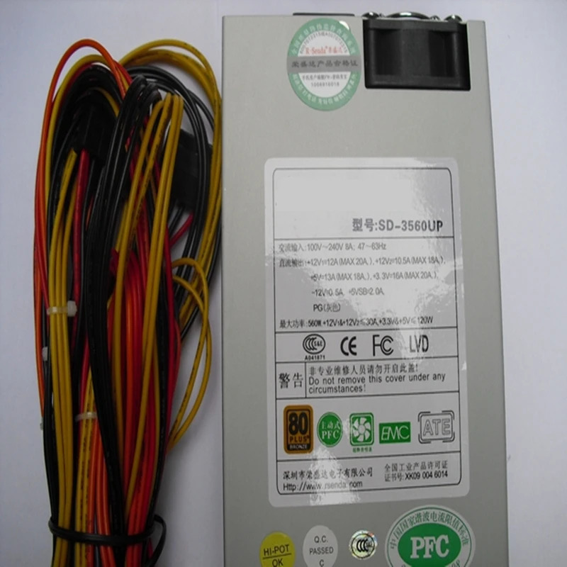 R-Senda 80 플러스 브론즈PSU 전원공급장치 SD-3560UP 1U MAX 560W 신