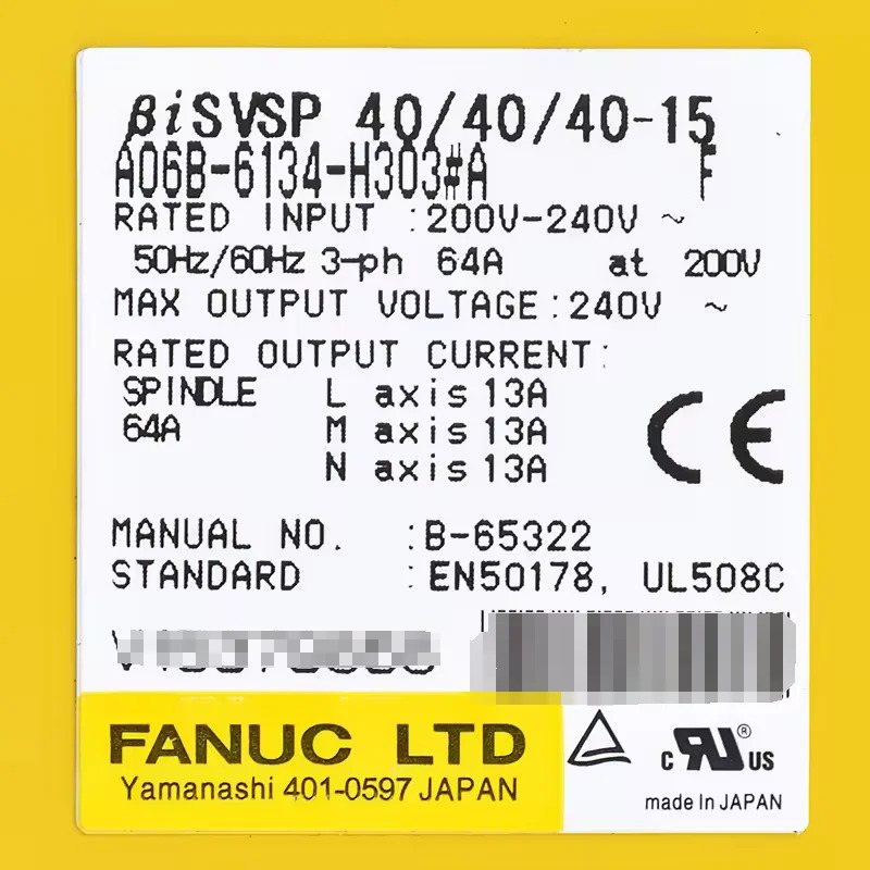 A06B-6134-H303 Fanuc 서보 드라이브 모듈 리퍼 OK A06B 6134 H303