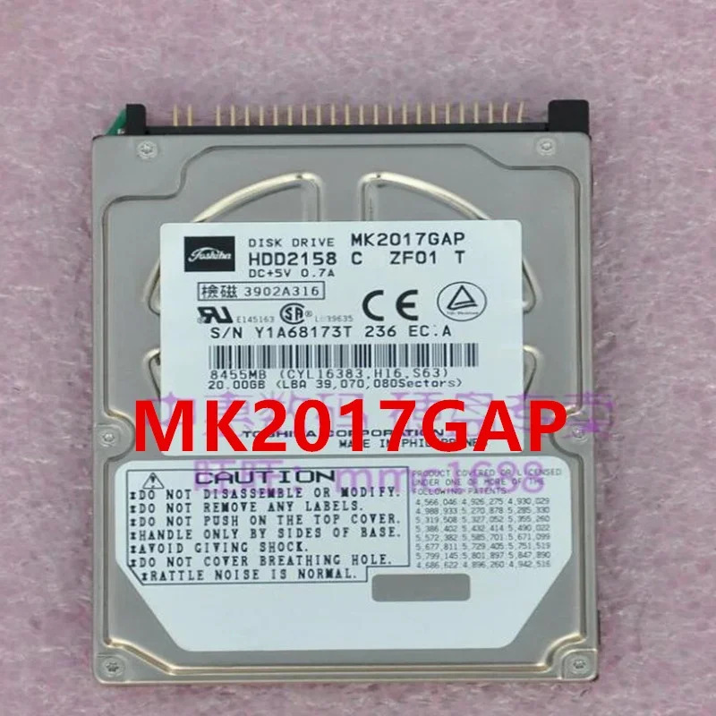 도시바호환오리지널 하드 노트북 HDD MK1017GAP MKGAP 10GB 20GB IDE 2.5 인치 5400RPM 2MB