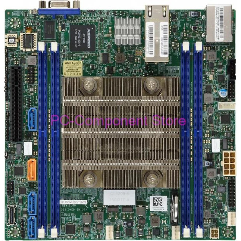 4코어 ITX 마더보드Supermicro10GbE 네트워크 포트 소프트 라우트 가상화 X11SDV-4C-TLN2F