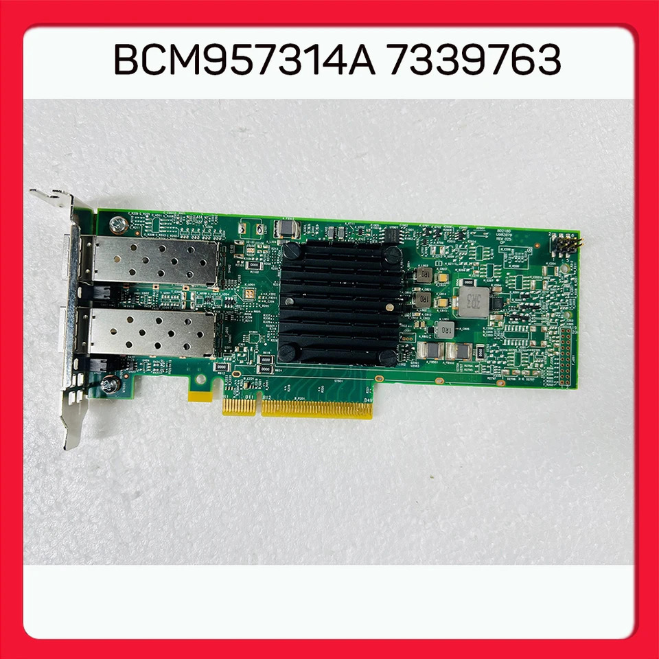 오라클 듀얼 포트 광섬유 이더넷 카드기가비트 PCIE x 8 25GB BCM957314A 7339763