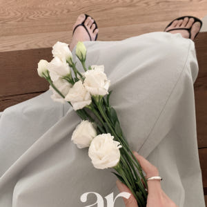 뒷밴딩 핀턱 플레어 롱 스커트 sk7813 착용 후기 | 사이즈/핏 총정리 - 상품 이미지 3