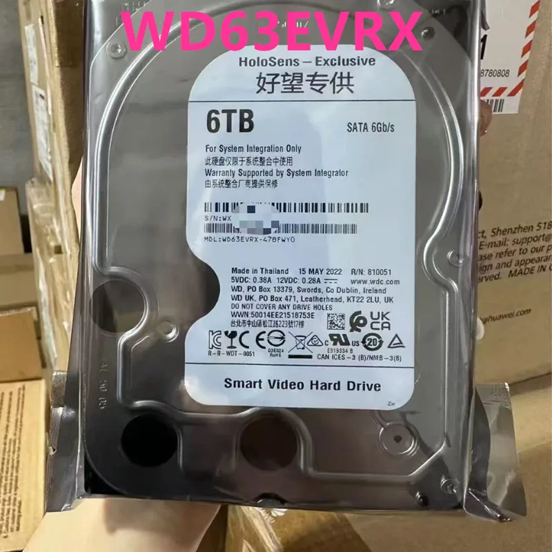 WD 6TB SATA 3.5 7200RPM 256MB 하드 드라이브 WD6004FZWX WD63EVRX새