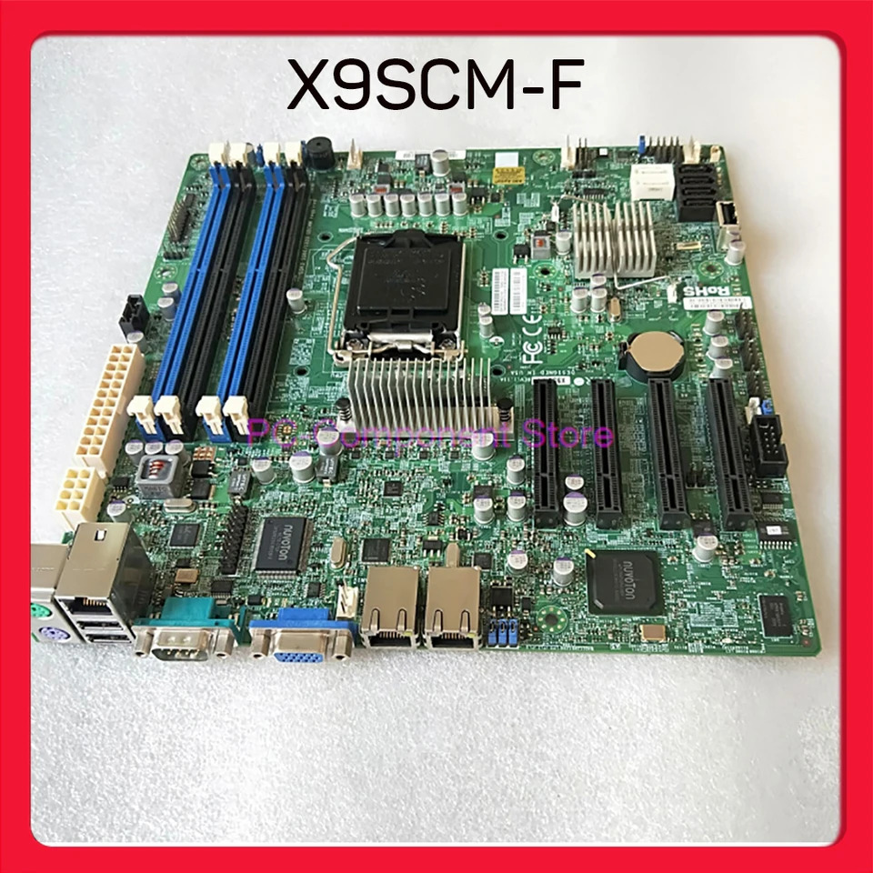 Supermicro 서버 워크스테이션 마더보드X9SCM-F 단일 소켓 H2 LGA1155는 E3-1200 V2 시리즈를 지원