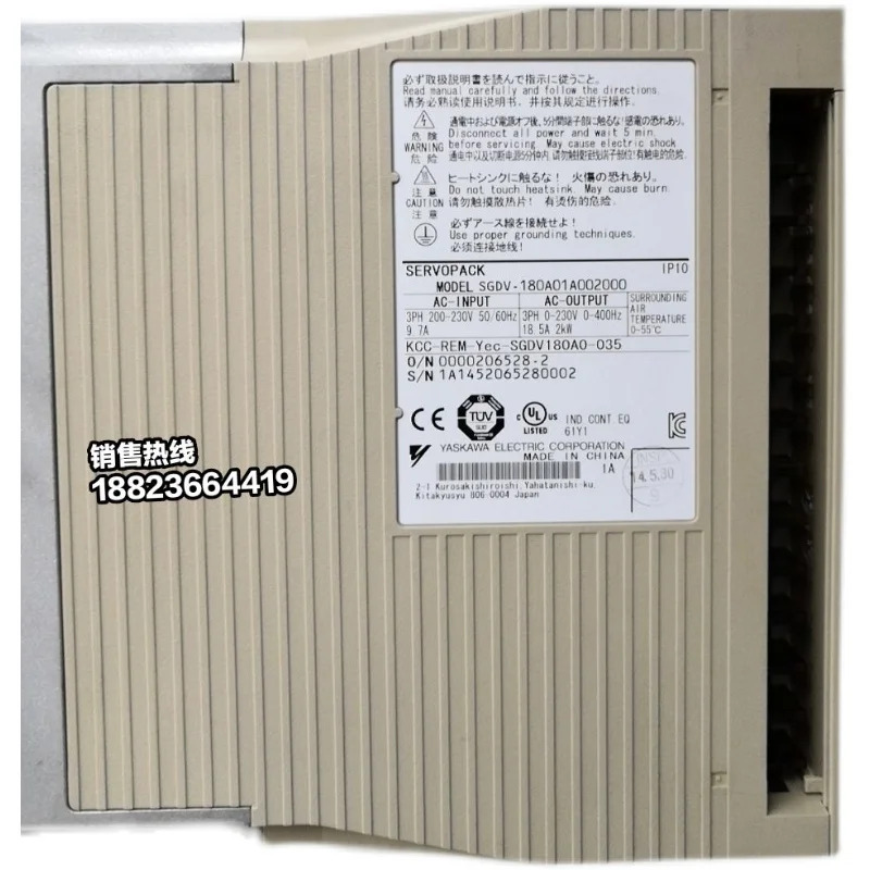 Yaskawa 서보 드라이브 SGDV-180A01A00200 SGDV-180A11A