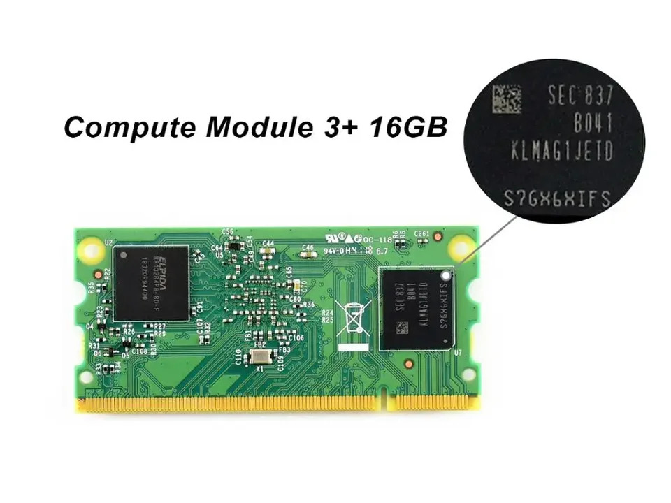 컴퓨팅 모듈 3 라이트 8GB 16GB 32GB 1GB RAM 64 비트 1.2GHz BCM2837B0 200PIN SODIMM 커넥터 윈도우등 지원
