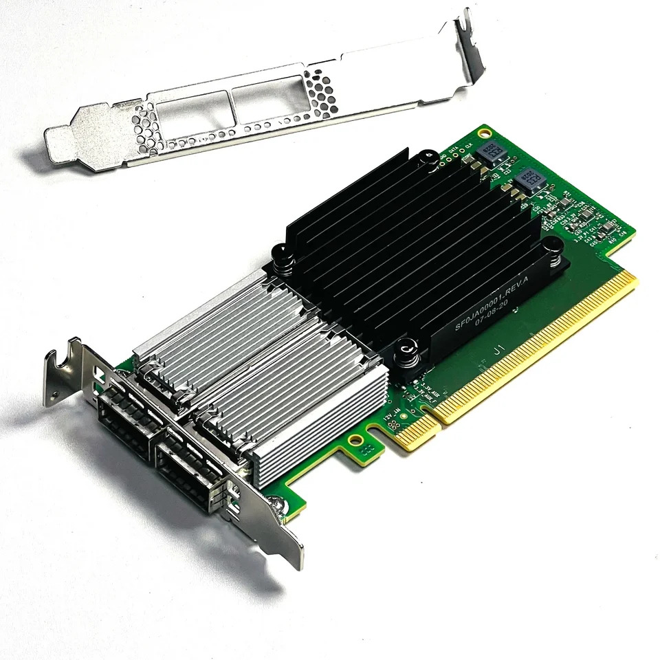 D ell Mellanox MCX516A-CCAT ConnectX-5 듀얼 포트 QSFP28 네트워크 어댑터 9FTMY 100GbE CX516A
