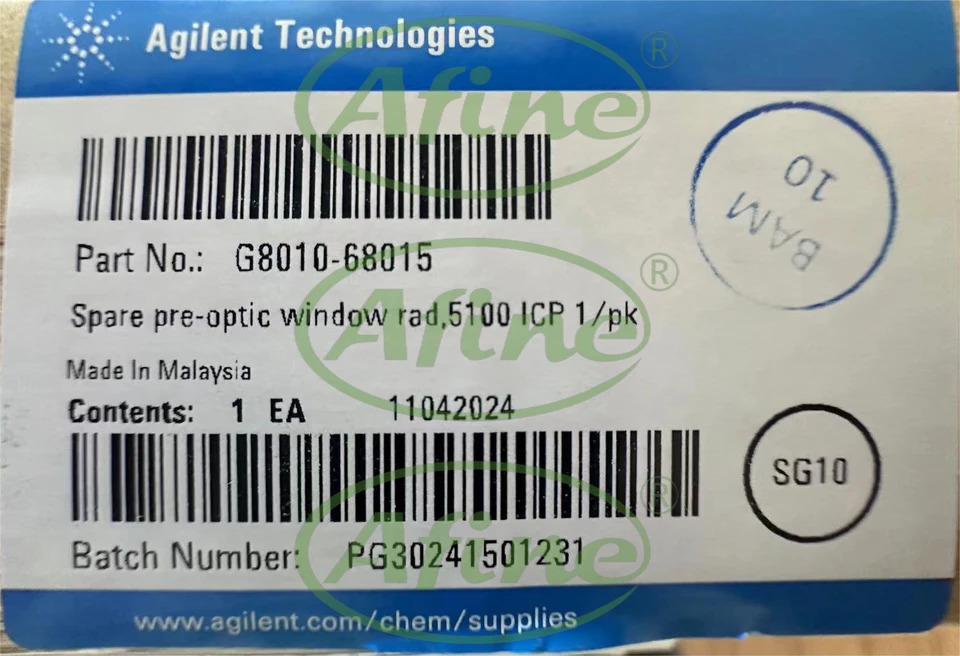 AFINE 사전 콘 윈도우 ICP-OESG8010-68015 방사형 관측 Agilent 5000 시리즈 ICP-OES