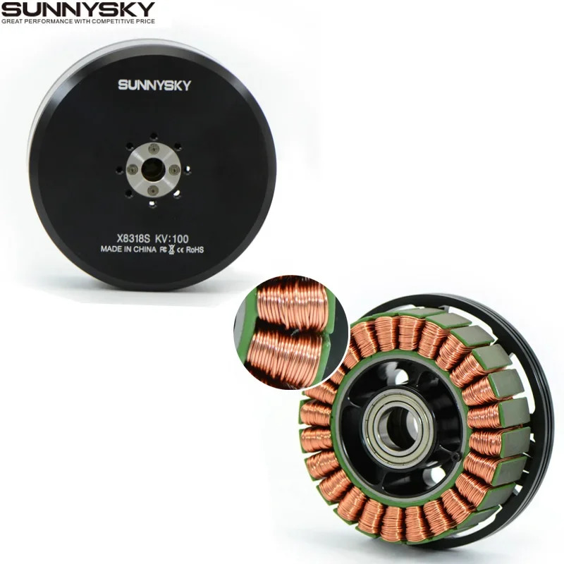 Sunnysky 브러시리스 모터 보호 기계 RC멀티 로터 X8318S 100KV 120KV