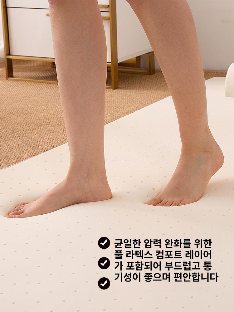 단단한 매트리스 더블사이즈 쿠션 패드 싱글 침대토퍼 딱딱한 천연 퀸사이즈 - 상세 이미지 3