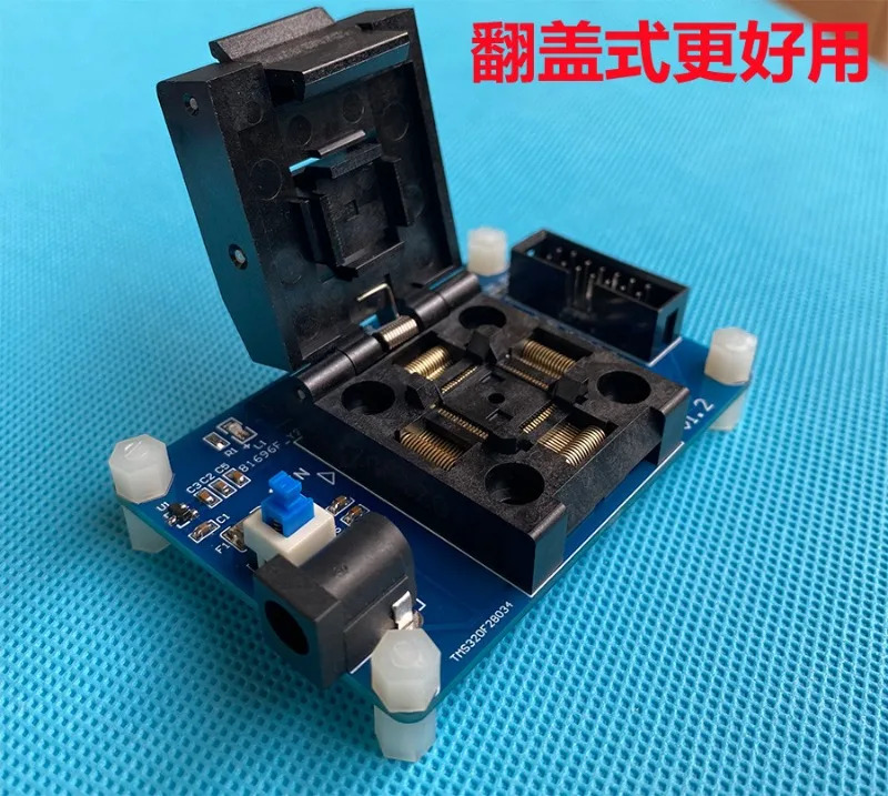 플립탑 QFP48 TMS320F28027 리퍼 소켓 MDY02 프로그래밍 소켓은 48핀 CPU 프로그래밍을 지원