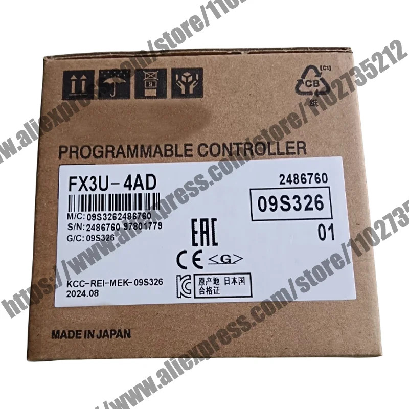 오리지널 FX3U-4AD FX3U 4AD PLC 모듈