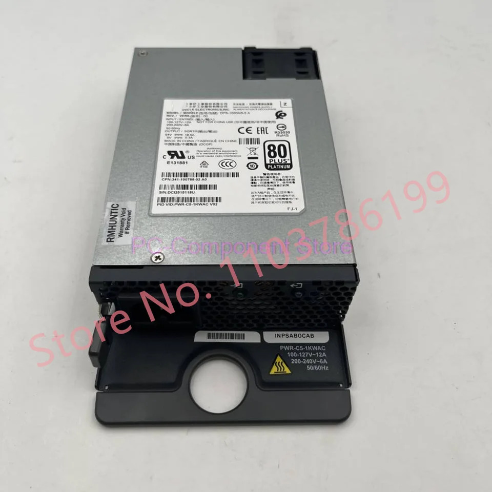 CISCO C9200 시리즈 스위치 전원 모듈 PWR-C5-1KWAC용
