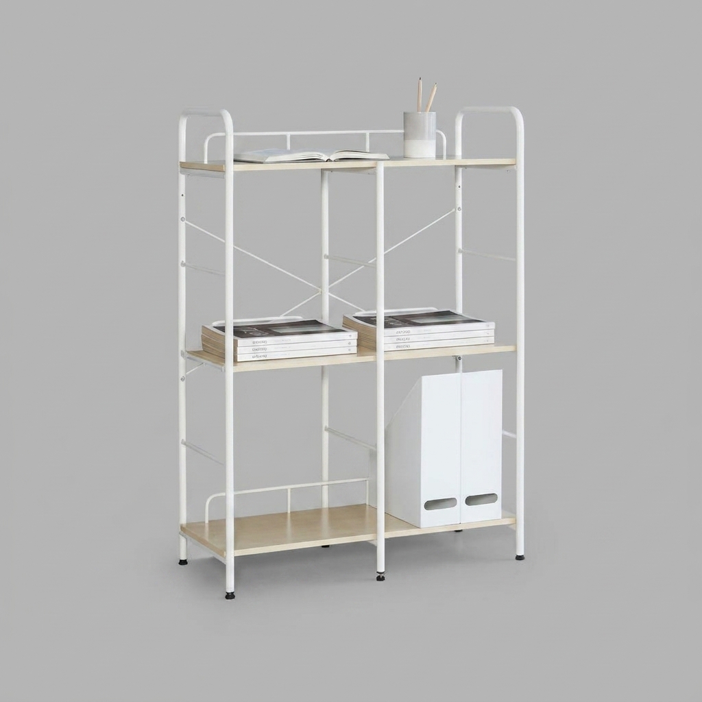 OLLSON 선반 685 넓은 3단 화이트 이미지 6