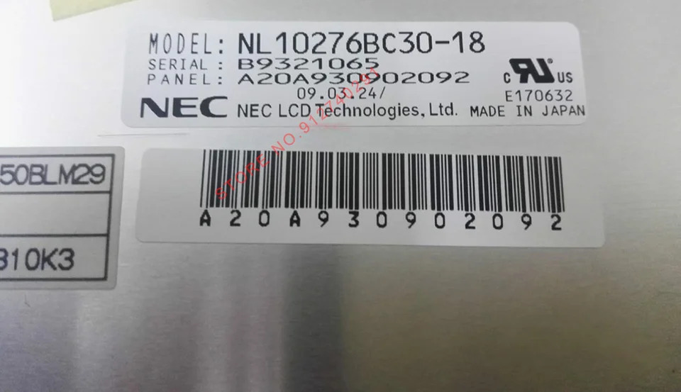NEC 15 인치 NL10276BC30-17 NL10276BC30-17C NL10276BC30-17B LCD 디스플레이 스크린 패널 NL10276BC30-18 NL10276BC3