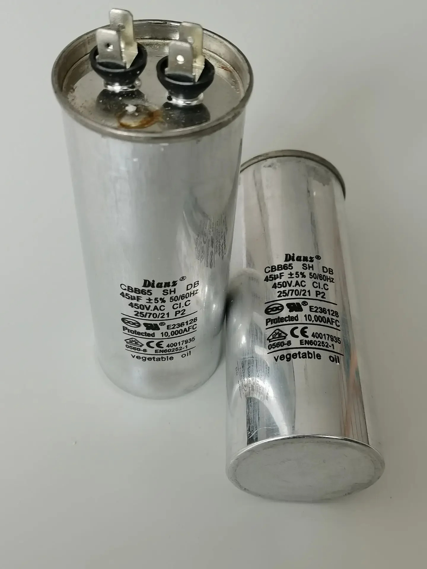 DIANZ CBB65 SH DB 20/25/30/35/40/50UF V 450V 이삽입 플랫 바닥 커패시터