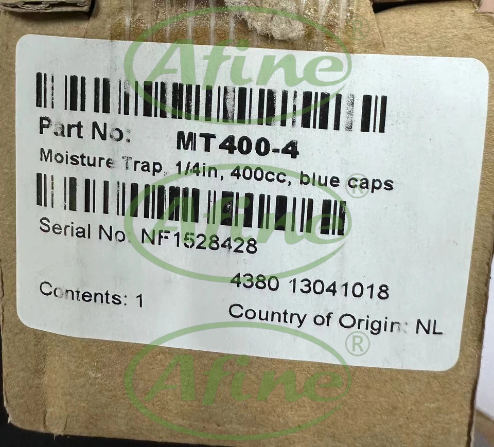 AFINE Agilent 인라청정기 MT400-4 경제적수분 트랩 1/4 인치 400 cc